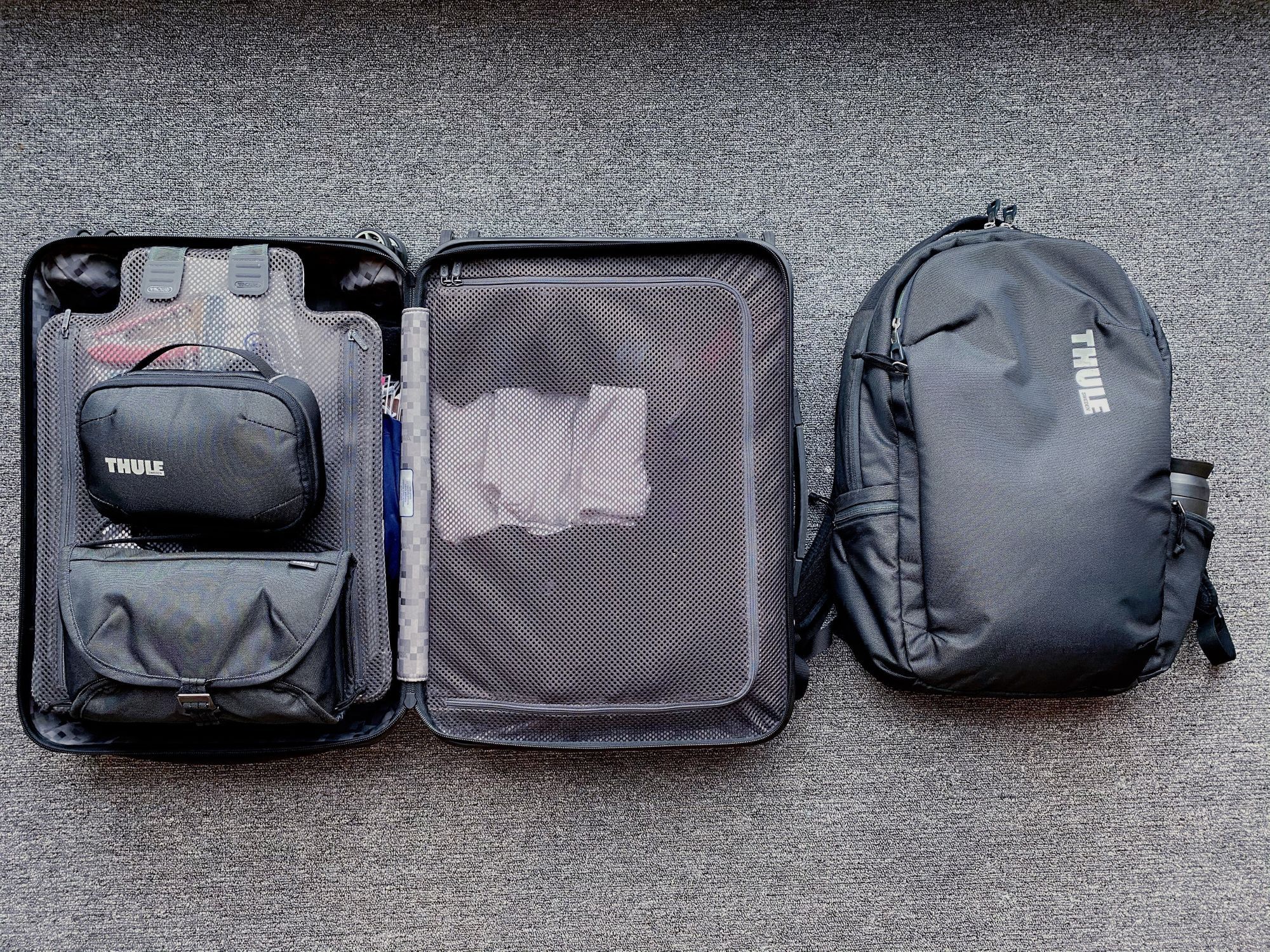 Everything I own fits into a cabin-sized luggage & 20L backpack
