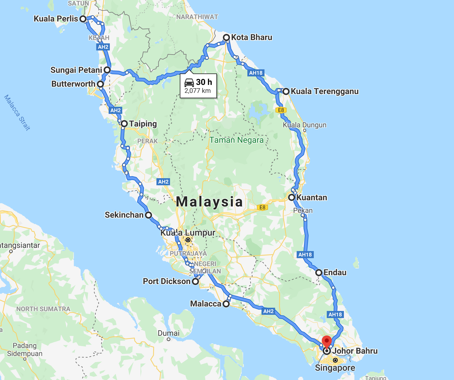 11 States in 12 Days: West Malaysia Solo Drive